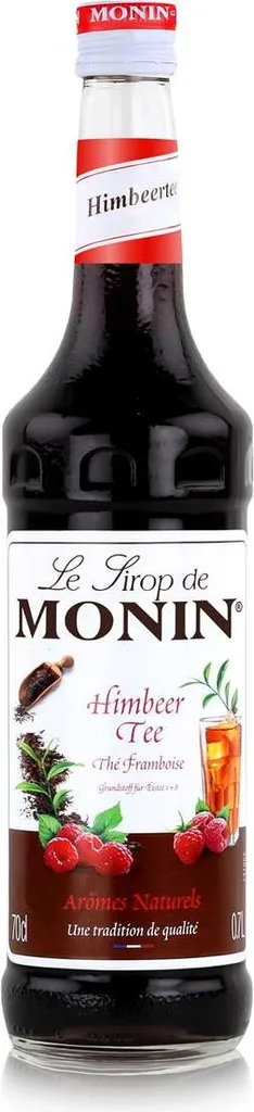 Monin Raspberry Tea Syrup 700ml - Cocktails, Milkshakes, Coffee Syrup (1 Pack) 700 ml