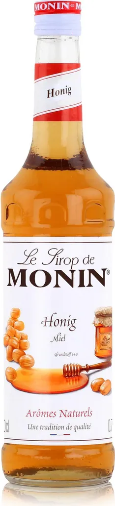 Monin Honey Syrup 700ml - Cocktails, Milkshakes, Coffee Syrup (1 Pack) 700 ml