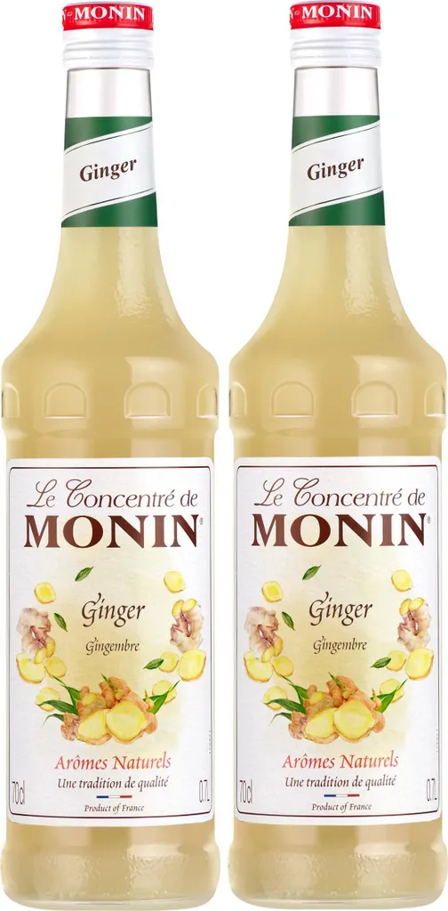 Monin Ginger Syrup 700ml - Cocktails Milkshakes (2-pack) 1400 ml