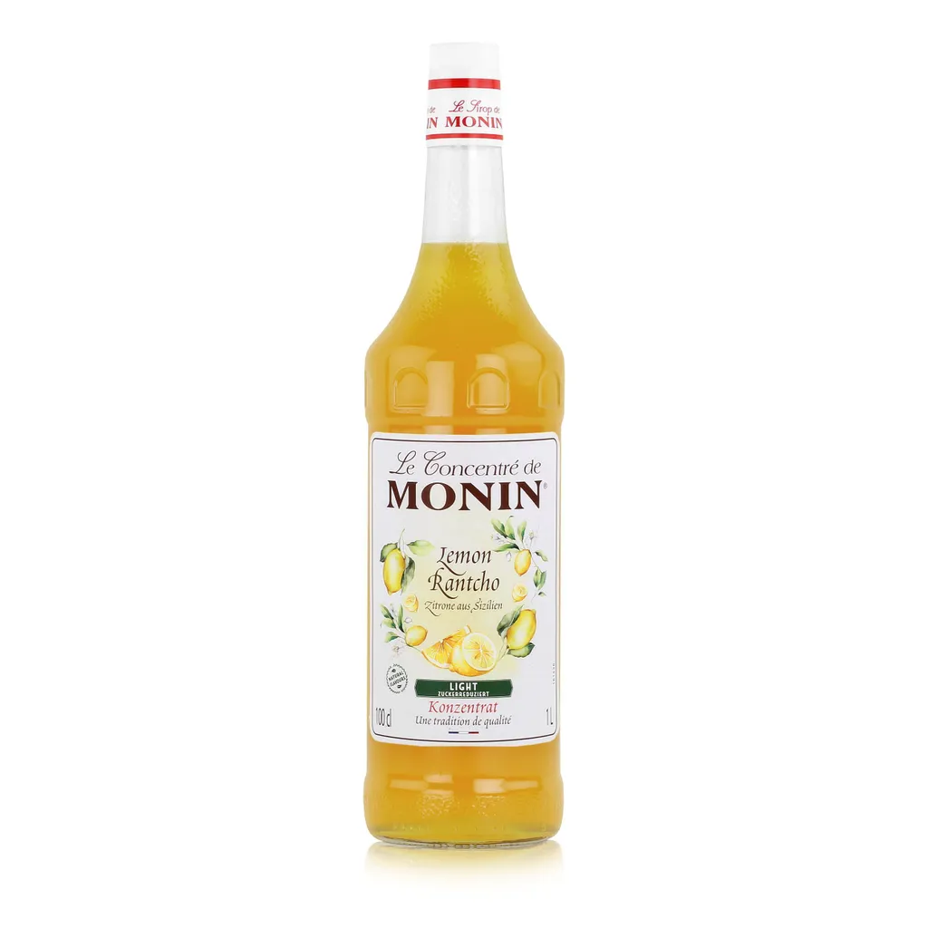 Monin Syrup Lemon Rancho Light 1L - Lemon from Sicily Cocktails (1 Pack)
