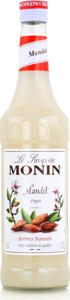 Monin Almond Orgeat Syrup 700ml - Cocktails, Milkshakes, Coffee Syrup (1 Pack) 700 ml