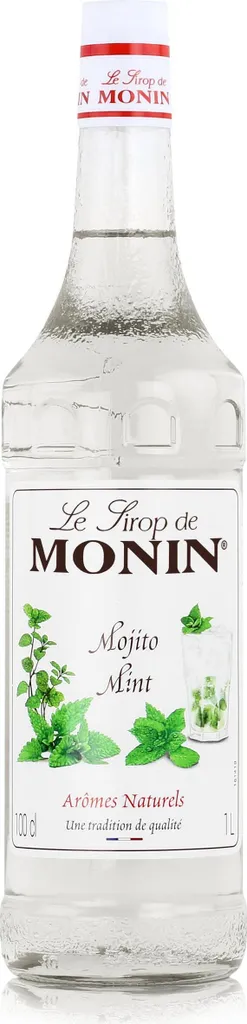 Monin Mojito Mint Syrup 1L - Coffee Syrup, Cocktail Syrup, Dessert Syrup (1 Pack)