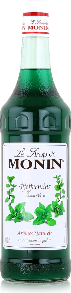 Monin Peppermint Syrup 1L - Cocktails Milkshakes Coffee Syrup (1 Pack)