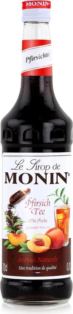 Monin Peach Tea Syrup 700ml - Cocktails, Milkshakes, Coffee Syrup (1 Pack) 700 ml