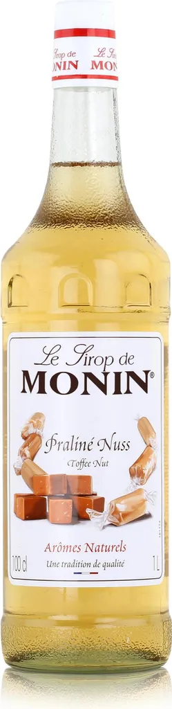 Monin Syrup Praline Nut 1L - Cocktails, Coffee Syrup (1 Pack)