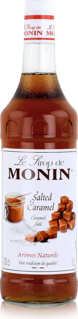 Monin Salted Caramel Syrup 1L - Cocktails, Milkshakes, Coffee Syrup (1 Pack)