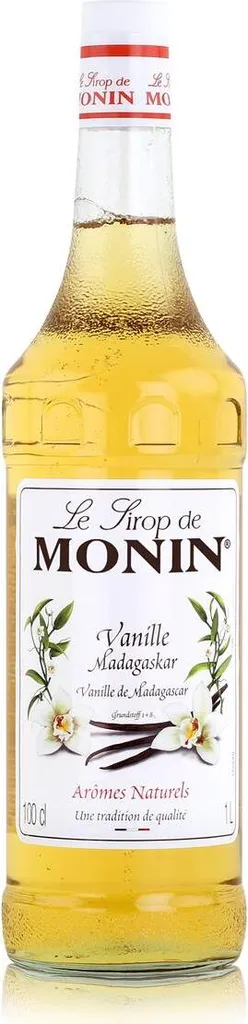 Monin Vanilla Madagascar Syrup 1L - Cocktails, Milkshakes, Coffee Syrup (1 Pack) 1000 ml
