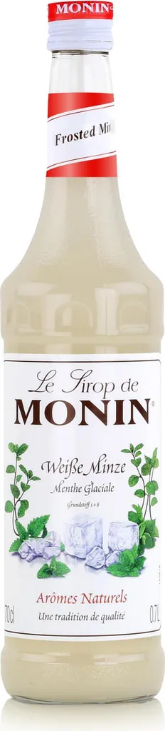Monin White Mint Syrup 700ml - Cocktails Milkshakes Coffee Syrup (1 Pack)