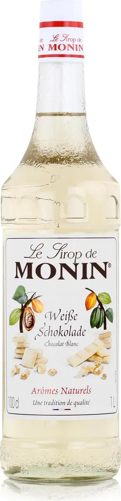 Monin White Chocolate Syrup 1L - Coffee Syrup Cocktail Syrup (1 Pack) 1000 ml
