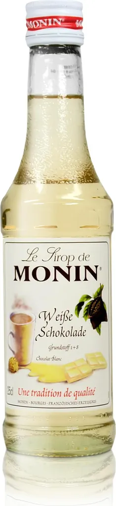 Monin White Chocolate Syrup, 250 ml bottle - for cocktails, coffee or tea