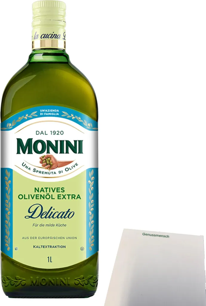 Monini Delicato Extra Virgin Olive Oil (1l bottle) + usy Block 1000 ml