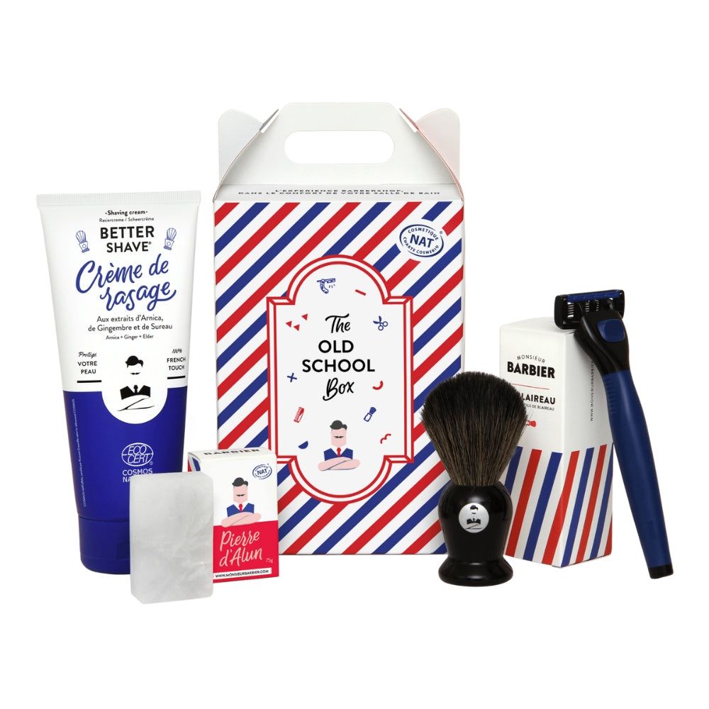 Monsieur BARBIER - Shaving Set for Men - THE OLD SCHOOL BOX