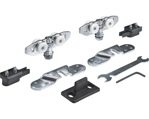 Hettich TopLine 8plus mounting kit for a sliding door, up to 80 kg