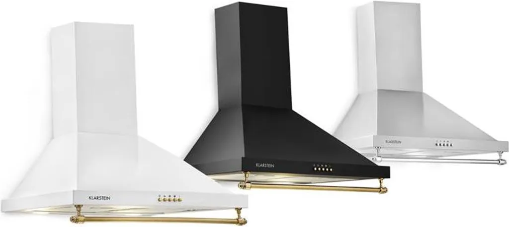 KLARSTEIN Montblanc 60 extractor hood 610m³/h 165W 2x1.5W LED railing, color: white