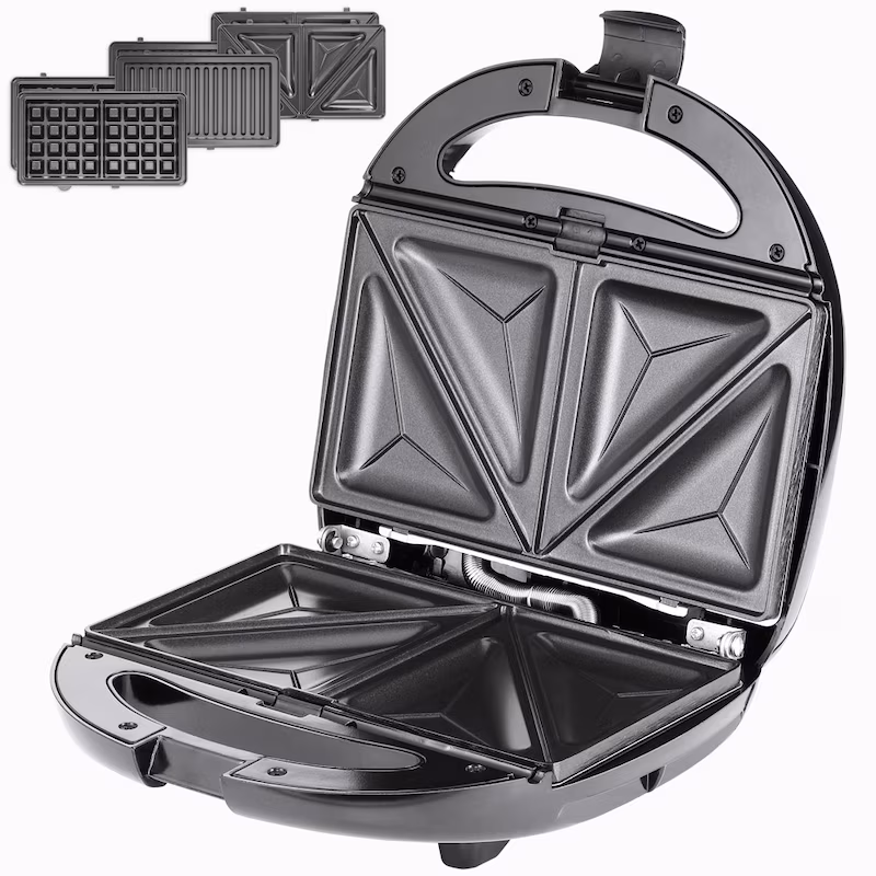 Monzana 3-in-1 Sandwich Maker Waffle Iron 800W