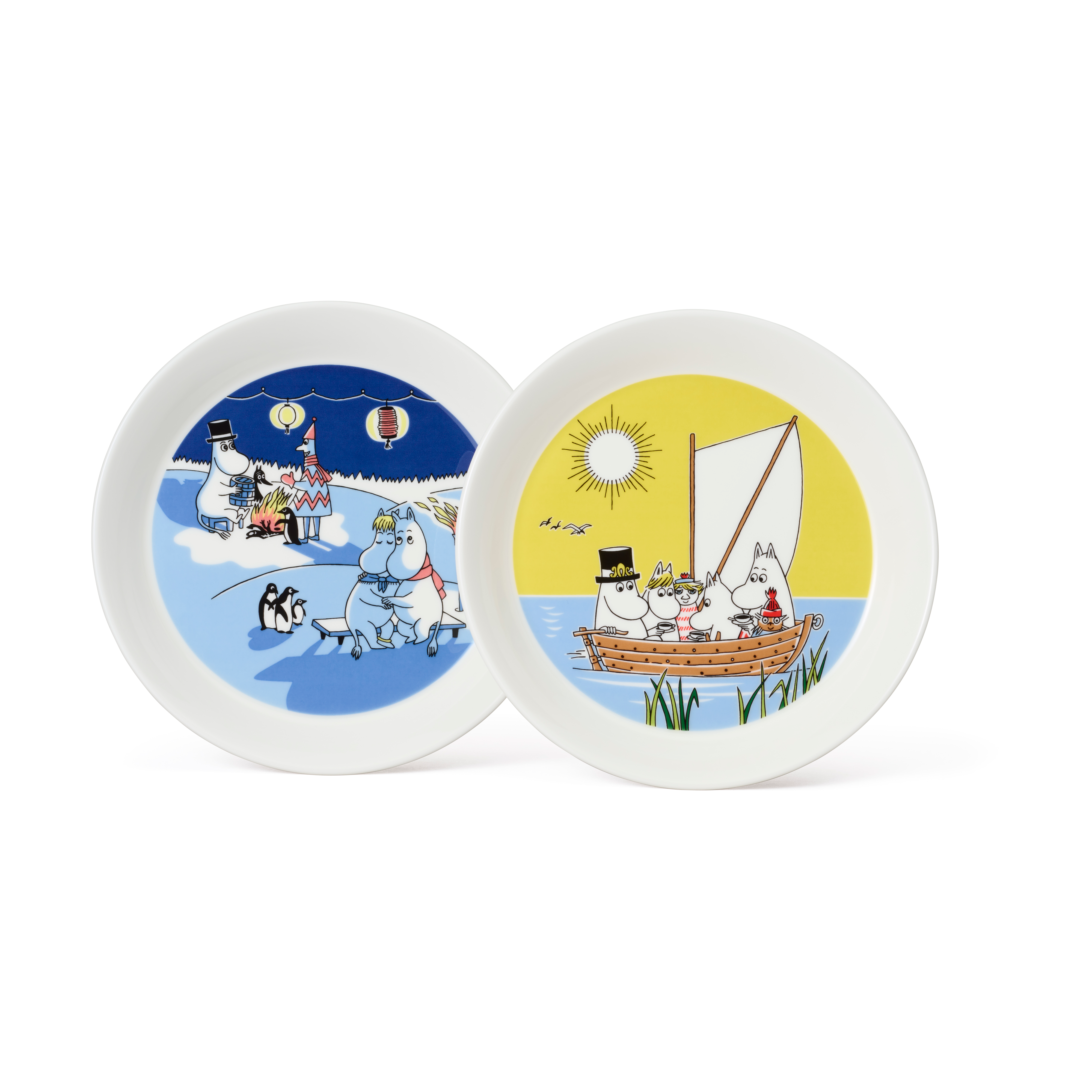 Moomin Arabia Moomin plate Bonfire & Sailing 2 parts