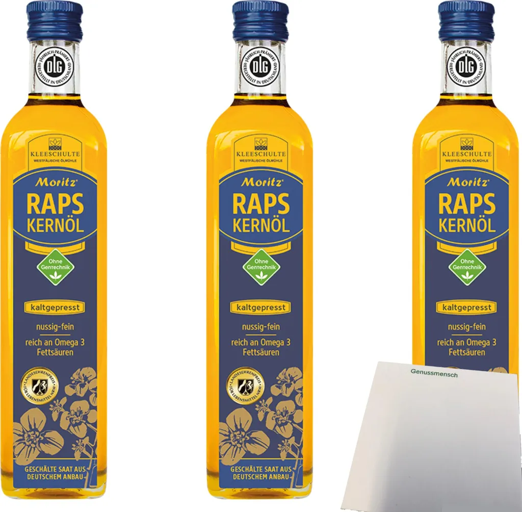 Moritz Rapeseed Oil 3-pack (3 x 500ml bottles) + usy Block