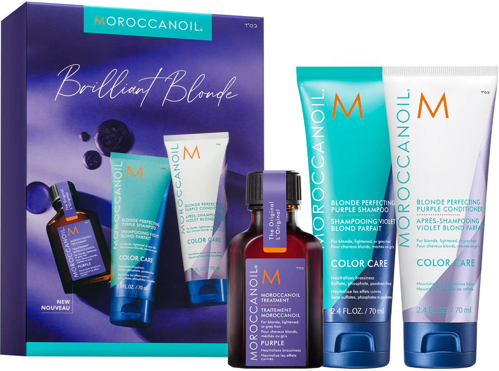 Moroccanoil Brilliant Blonde Set (for blonde hair)