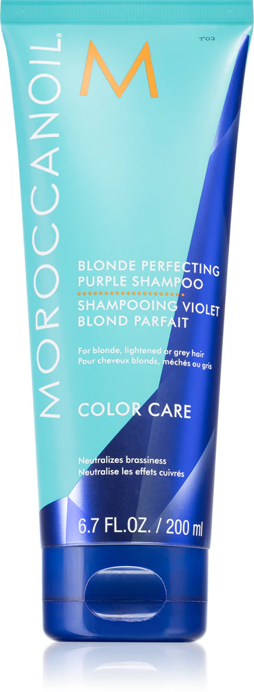 Moroccanoil Color Care silver shampoo and tint shampoo for blonde hair