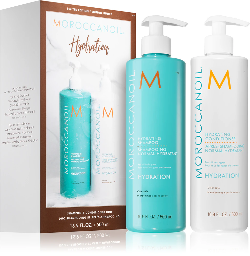 Moroccanoil Hydration beneficial pack provides moisture and shine