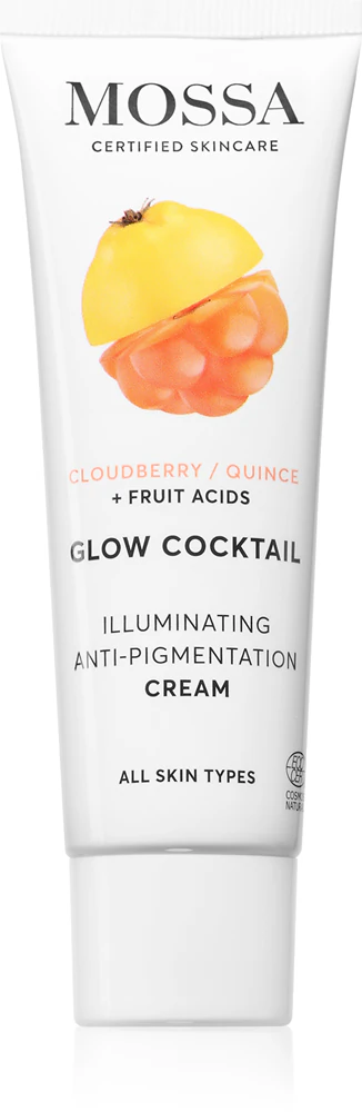 Mossa Glow Cocktail Cream against pigment spots