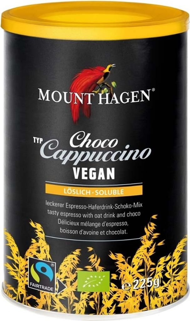 Mount Hagen Fair Trade Cappuccino Choco Vegan 200 g can -- 225g