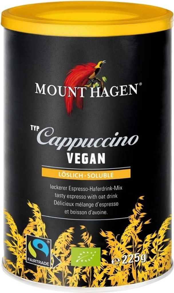 Mount Hagen Fair Trade Cappuccino Vegan Can -- 200g