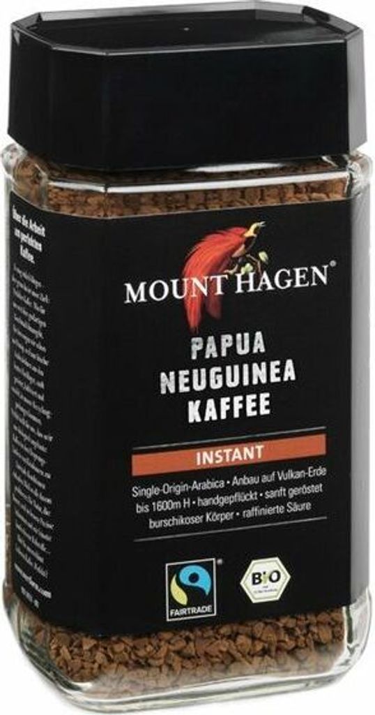 Mount Hagen Fairtrade Instant Coffee PNG -- 100g x 6 - 6-pack PU
