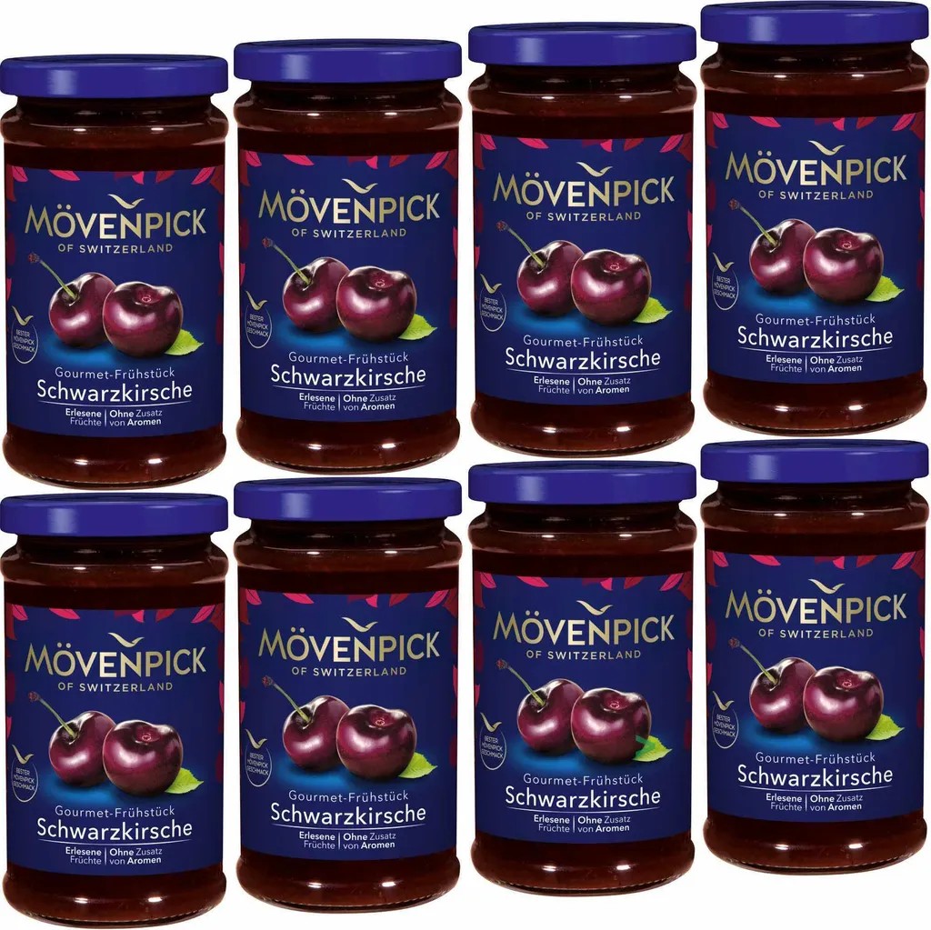 Mövenpick Gourmet Breakfast Black Cherry Fruit Spread (8 x 250g jars)