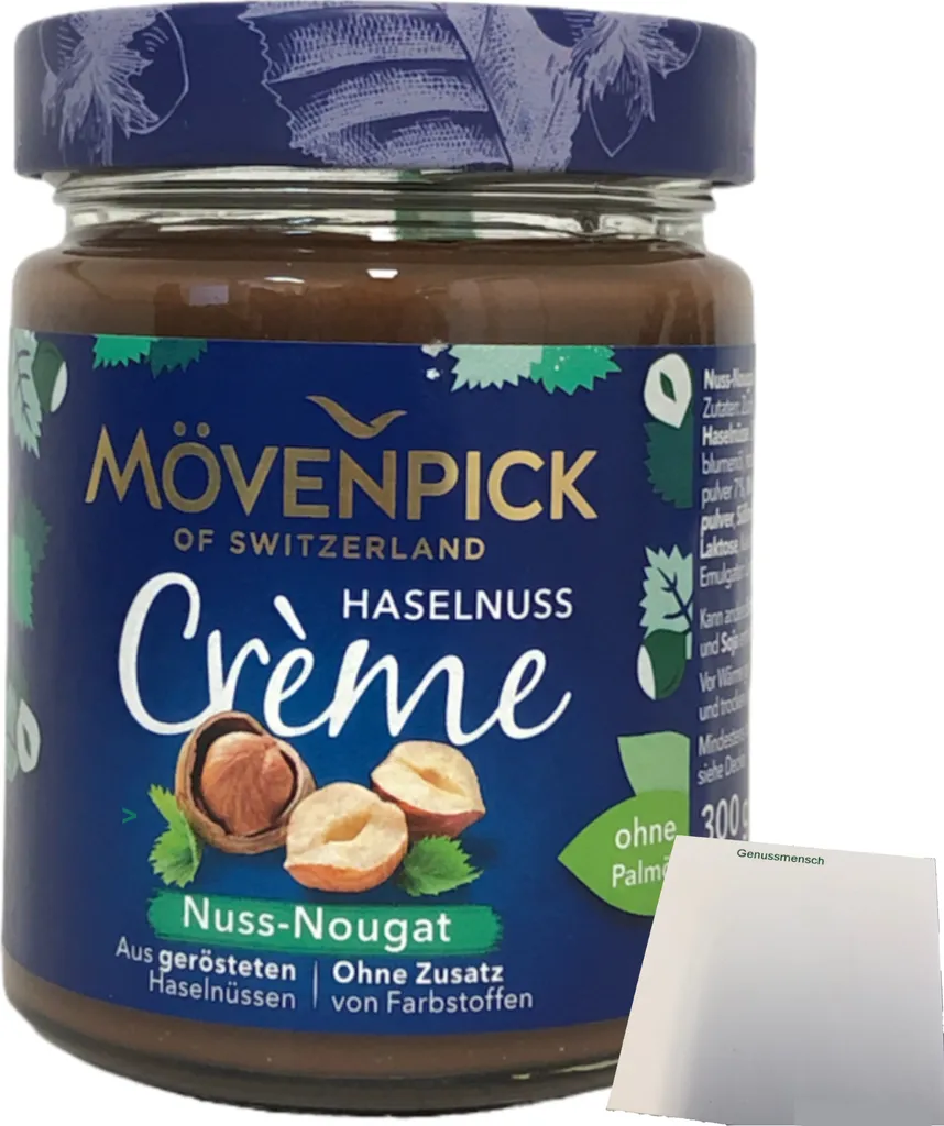 Mövenpick Hazelnut Cream Nut-Nougat (300g jar) + usy block 312g