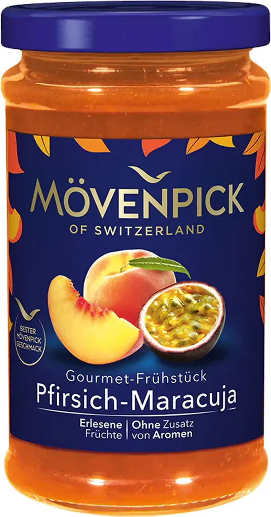 Mövenpick Holding AG Mövenpick Peach Passion Fruit Gourmet Fruit Spread 250g 8-pack