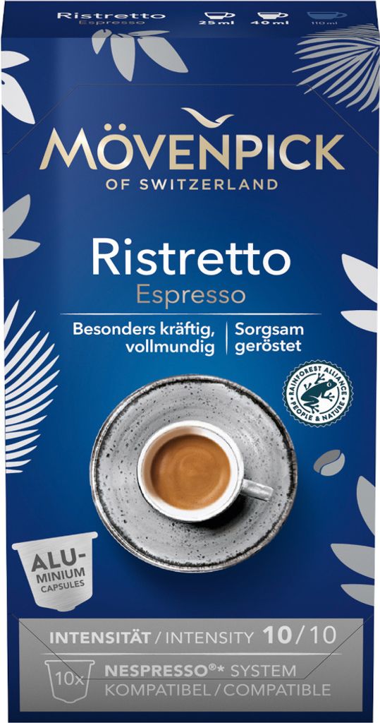 Mövenpick RISTRETTO ESPRESSO coffee capsules, 8 x 10 pieces