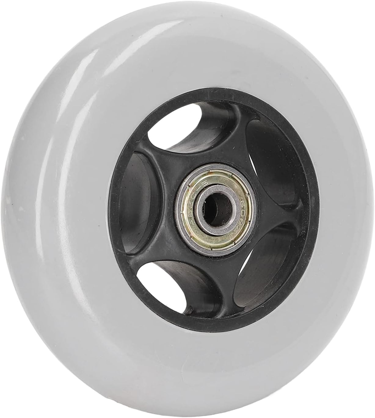 TTOCAR Wheelchair Wheel, Rollator Wheel, Walker Tire, 4 Inch Rubber, Low Noise Walker Scooter Replacement Part for Rollator Electric Wheelchairs, Trolley Cart Electric Wheelchairs, Gray
