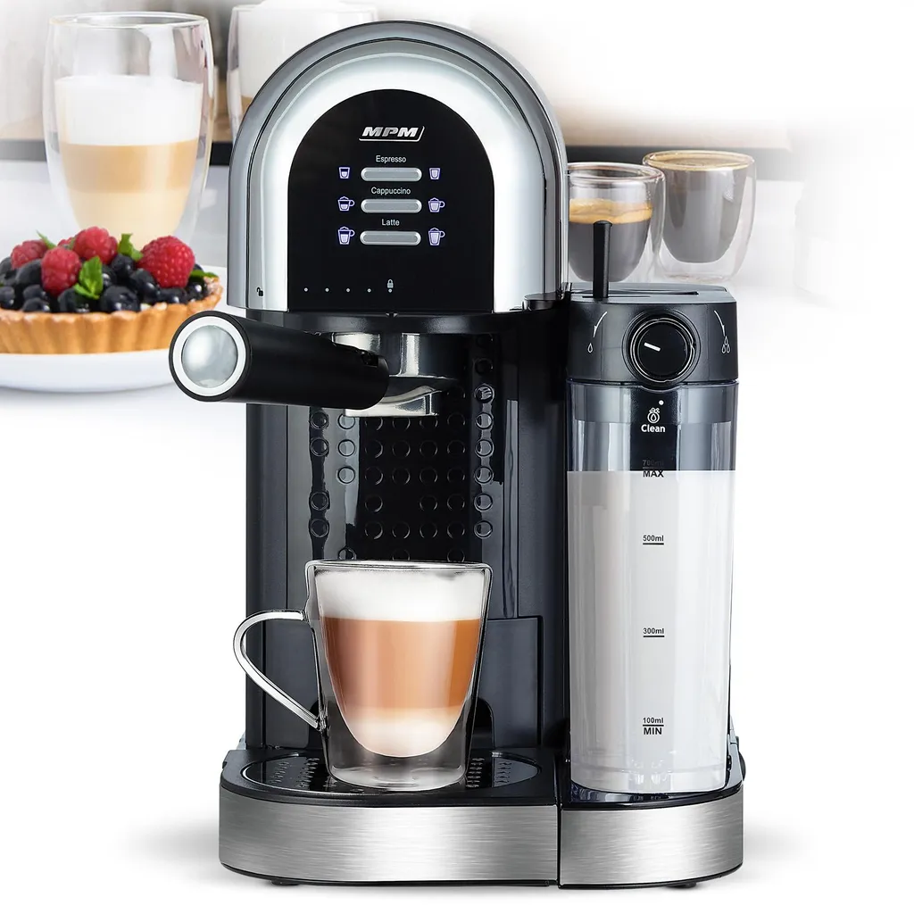 MPM MKW-14M piston pressure coffee machine with milk. Pressure coffee machine with milk.
