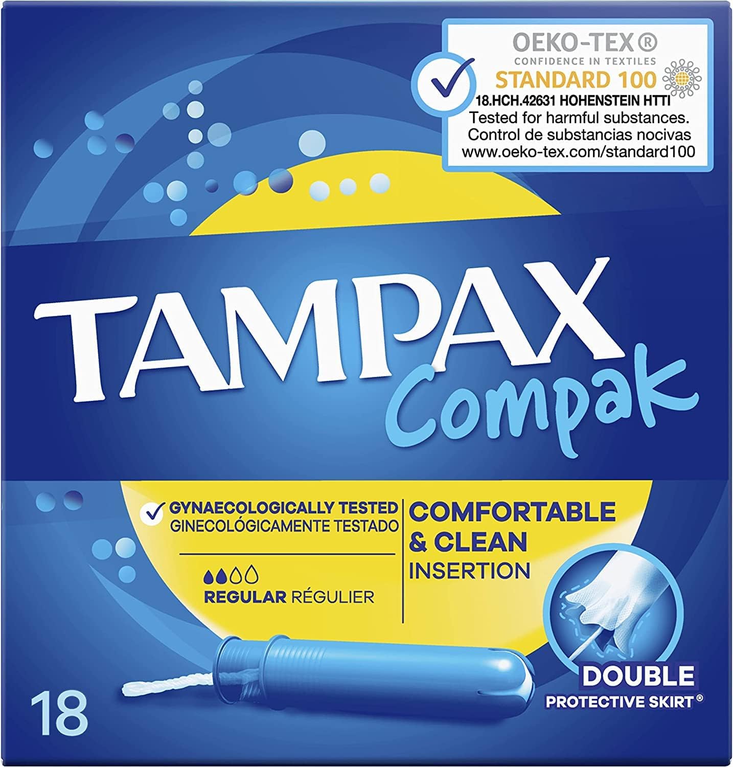 Tampax Compact Regular Tampons with Applicator Standard