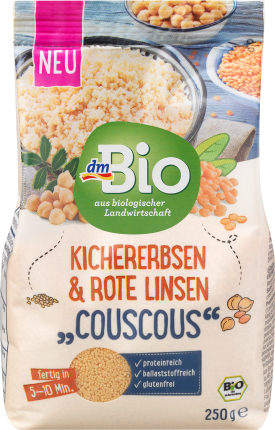 dmBio Dry mix Couscous with chickpeas & red lentils, 250 g