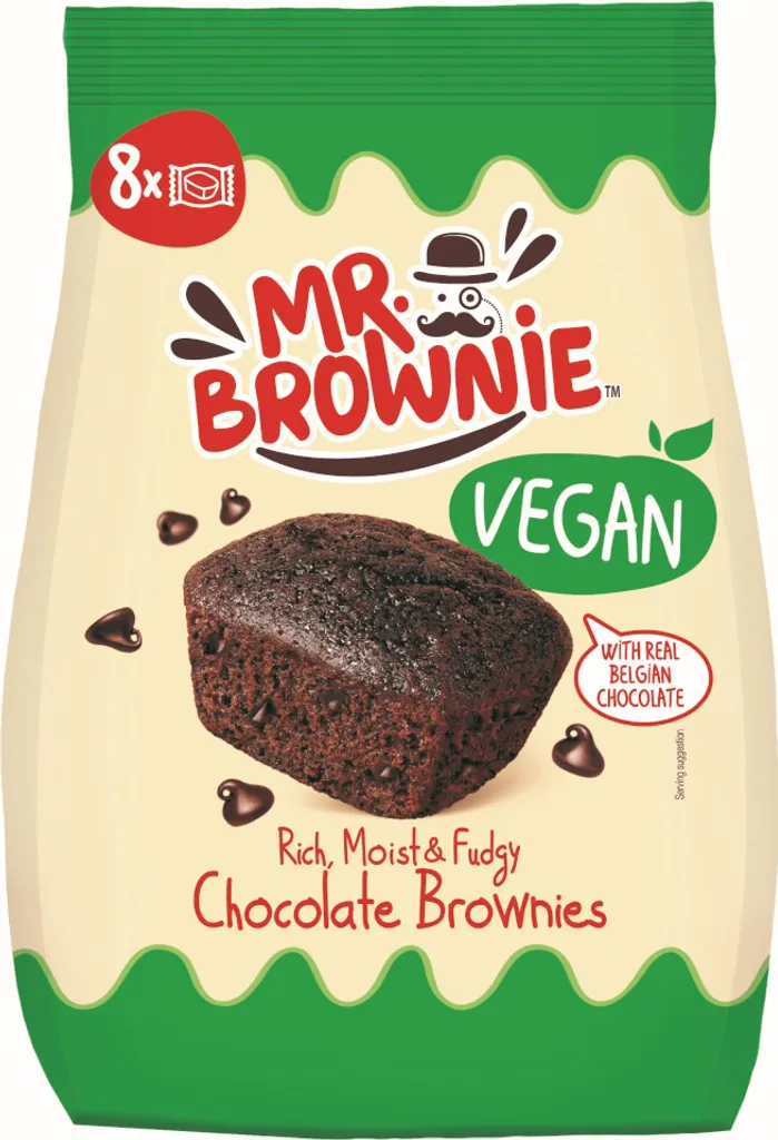 Mr. Brownie Chocolate Brownies Vegan with Chocolate Pieces 200g