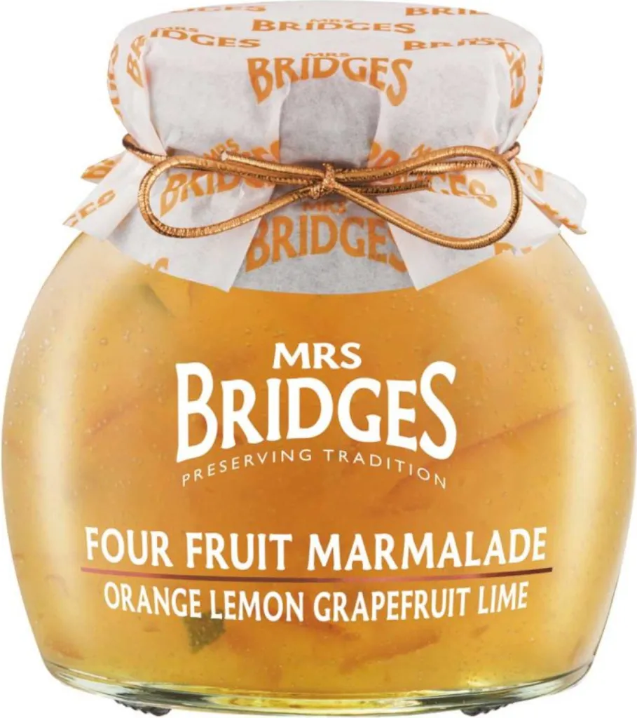Top Food Mrs. Bridges Four Fruit Marmalade Orange Lemon Grapefruit Lime 340g