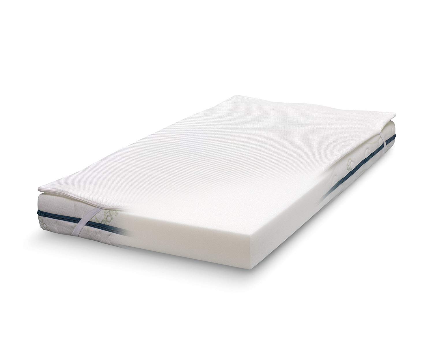 abz KM243 Children\'s Mattress D30 Medicott + Airgosafe Matratzenauflage 60 x 120 x 13 cm White