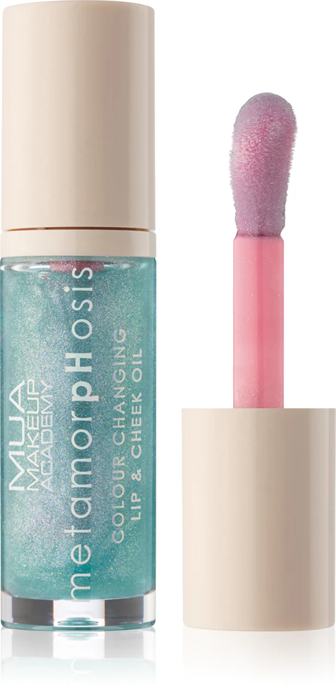 MUA Makeup Academy Metamorphosis Oil lip gloss for lips and cheeks Duft Mermaid (Raspberry) 7 ml