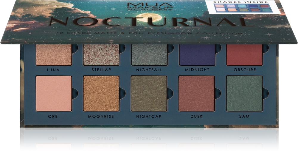 MUA Makeup Academy Nocturnal Palette with 10 eyeshadows