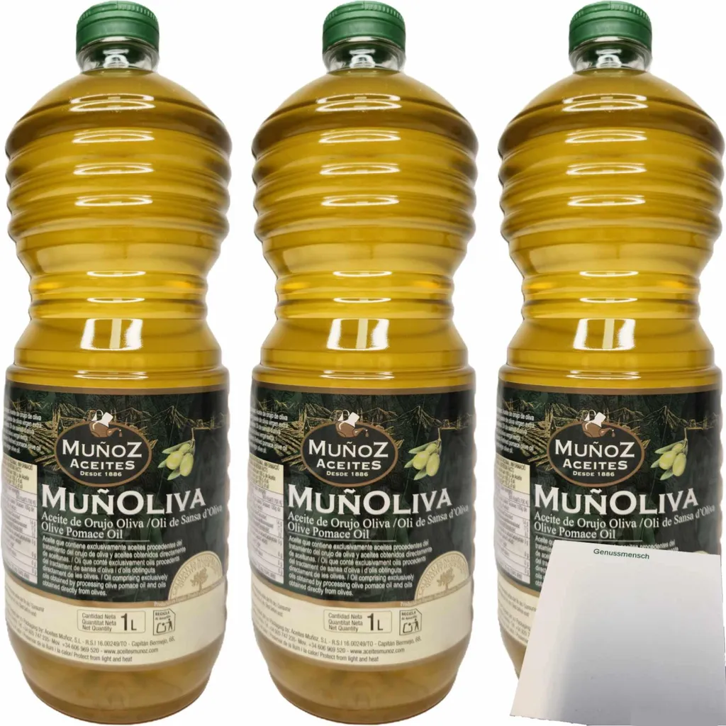 Mueloliva Olive Oil 3-pack (3 x 1L bottles) + usy Block 3000 ml