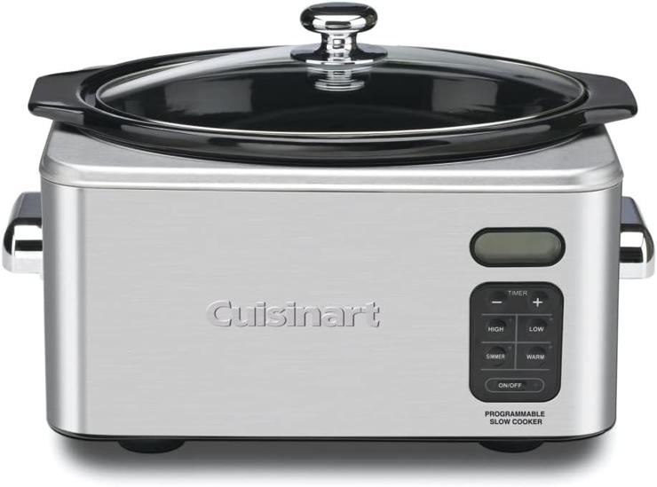 Cuisinart PSC Stainless Steel Programmable Slow Cooker 6.5-Quart silver