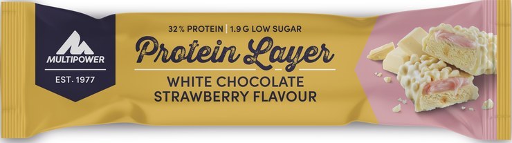 Multipower protein bar Protein Layer White Chocolate Strawberry Cake