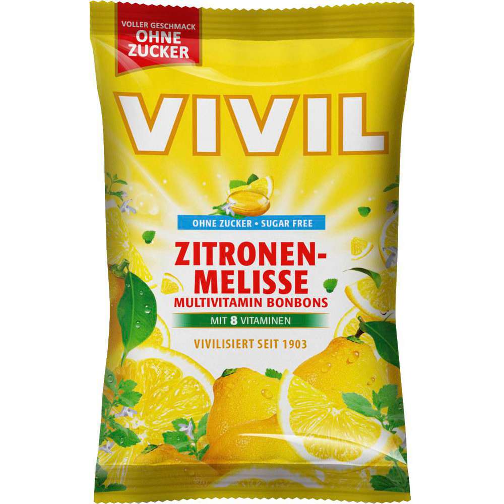 VIVIL Multivitamin candies, lemon balm, sugar-free