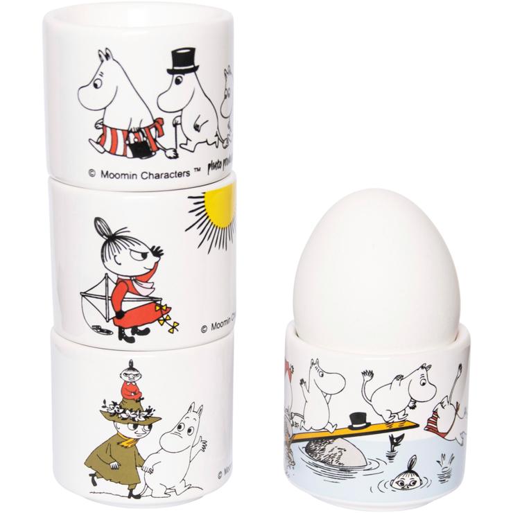 Pluto Produkter Mumin colors egg cup 4 parts