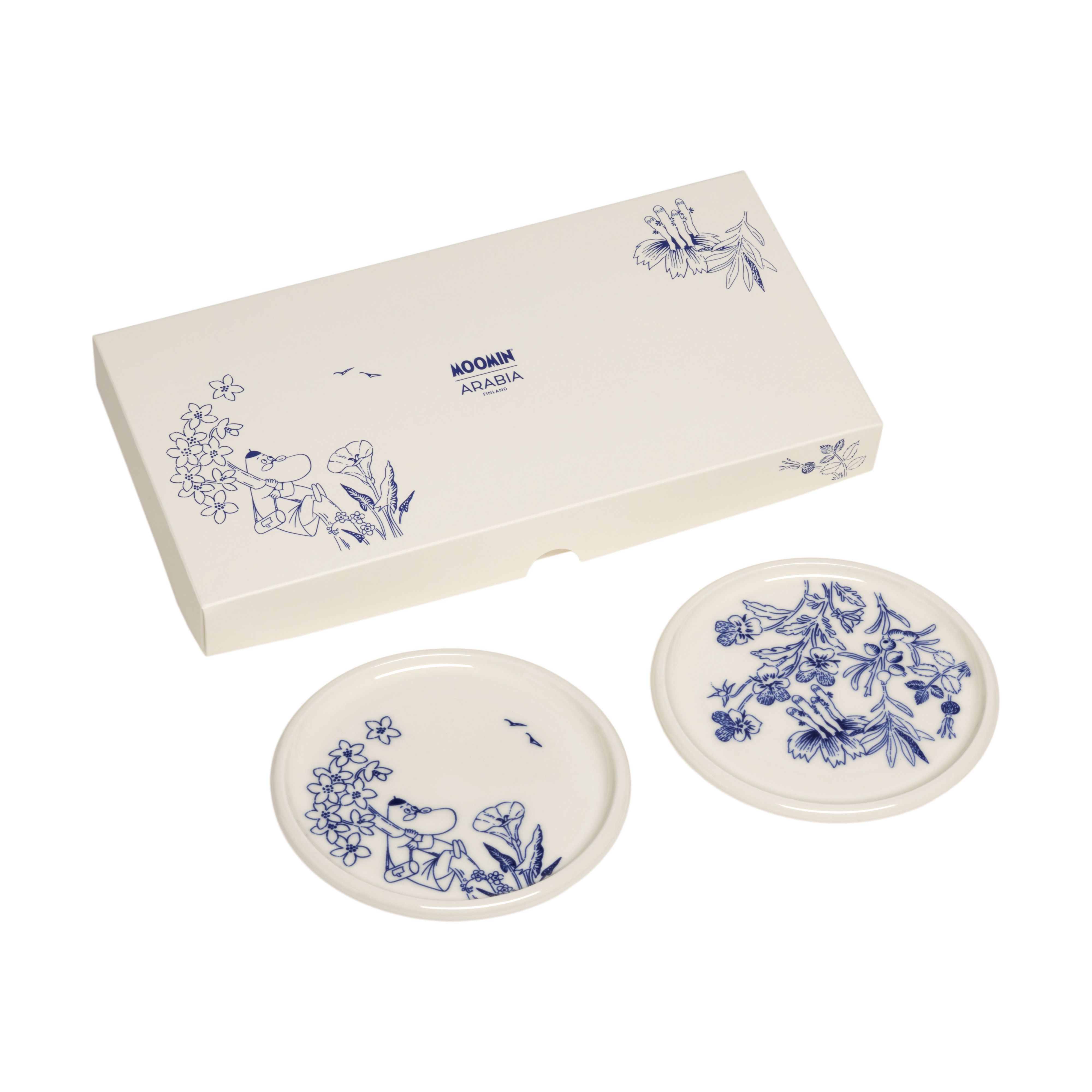 Moomin Arabia Moomin Haru mini plate 12 cm, Blue White