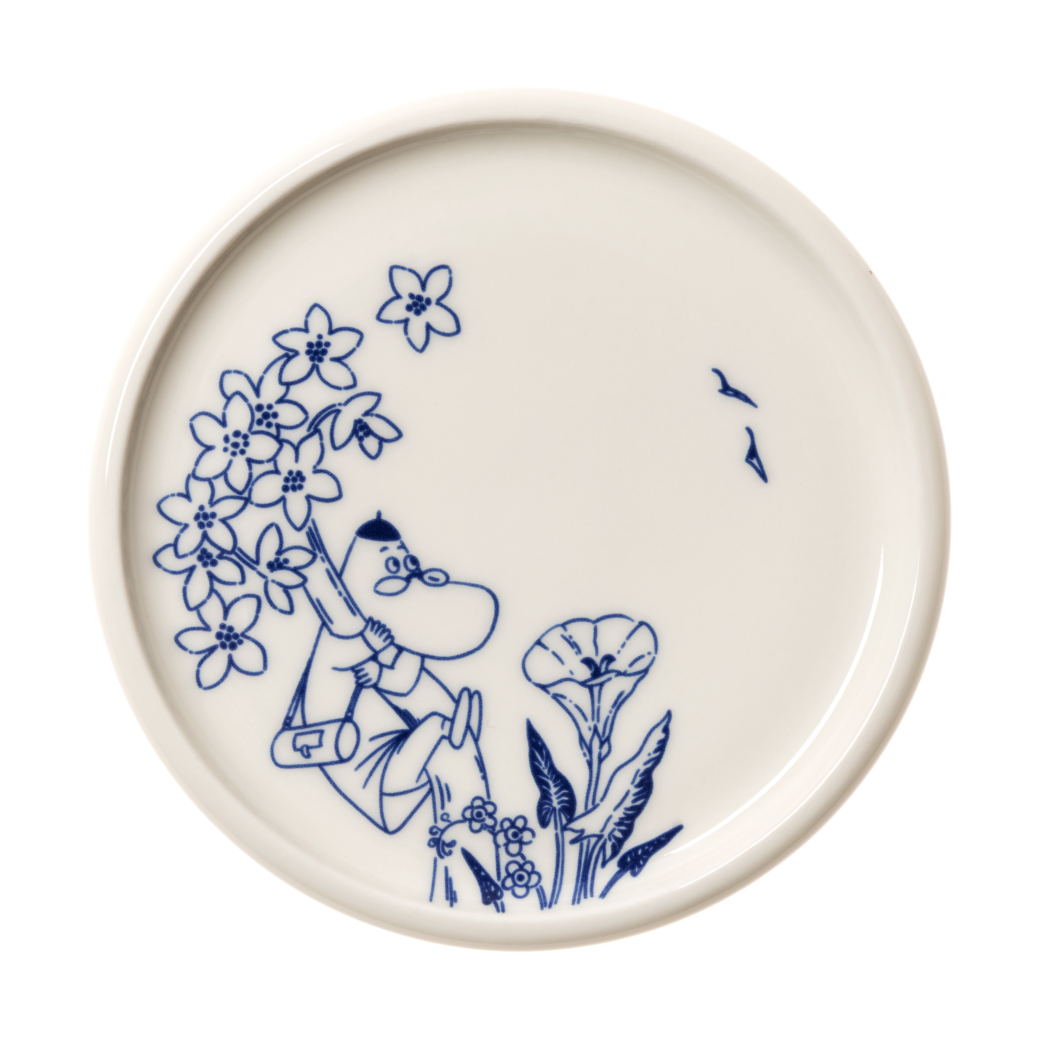 Moomin Arabia Moomin Haru mini plate 12 cm, Blue White