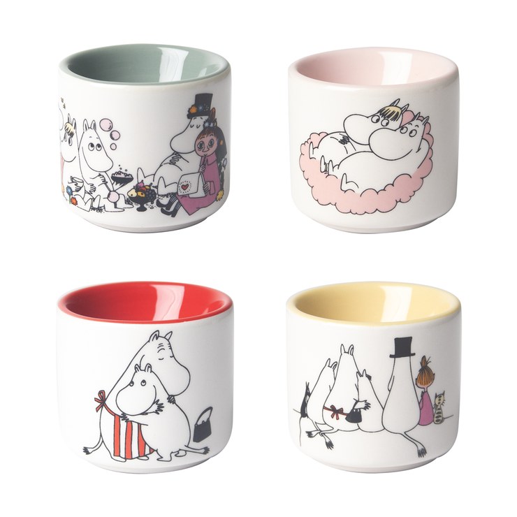 Pluto Design Moomin love egg cups 4 parts