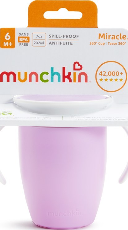 Munchkin 360° Training Cup with Handles, Purple 207 ml